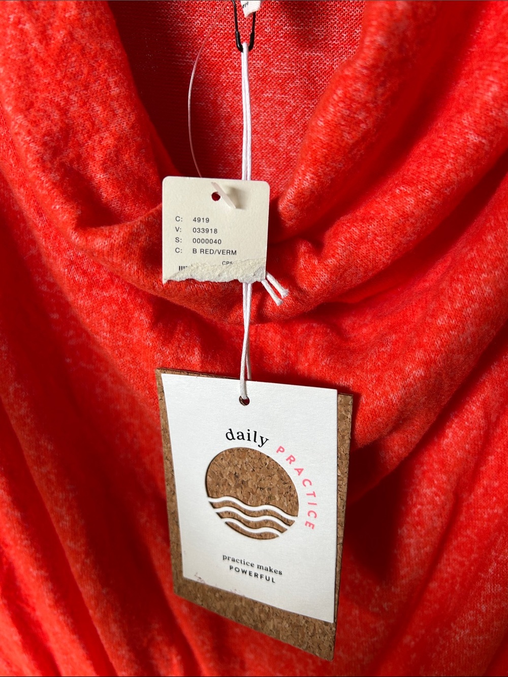 NWT! Daily Practice by Anthropologie Orange Draped Cowl Neck Sweater Dress - Picture 4 of 10